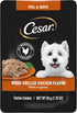 Cesar Filets in Gravy Wet Dog Food, Wood-Grilled Chicken Flavor, 1.76 oz Mini-Pouch, 20 Pack