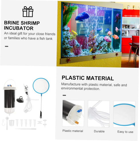 Incubator Vessel Tools Set - Egg Tumblers for Fish Fry and Brine Shrimp Hatchery Breeding Supply