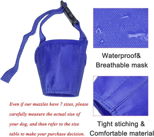 Coppthinktu Dog Muzzle Suit, 7PCS Adjustable Muzzles for Small Medium Large Dogs