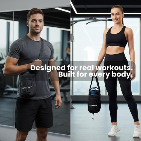 Generic 40oz), Magnetic Gym Bag for Men & Women Small Gym Bag with Rack Attachment, Water Bottle Holder (Up to Compact