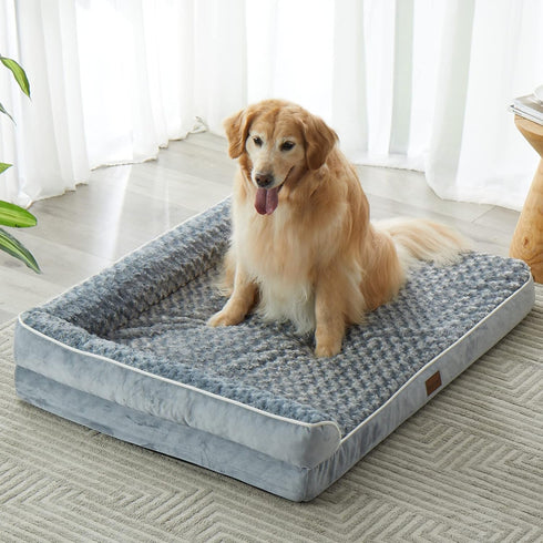 BFPETHOME Orthopedic Dog Beds for Large Dogs - Waterproof Sofa Bed with Removable Washable Cover