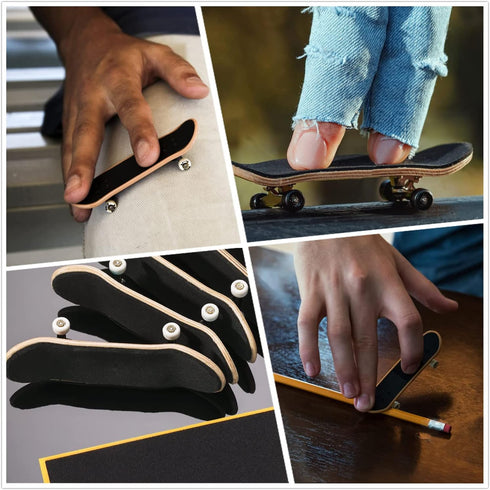WINDIR 24Pcs Fingerboards,38 110mm (24pcs) Foam Grip Tape for * Professional Black Wooden MiNi Skateboards