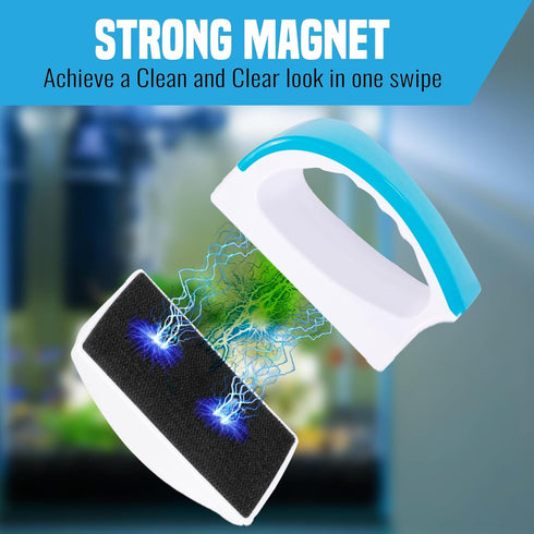 JOR Magnetic Scrubber for Aquarium Fish Tank, Anti-Scratch Glass Cleaner with Strong Cleaning Magnet