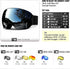 SPOSUNE Ski Goggles Over Glasses - UV400 Anti-Fog Snow Goggle for Men, Women, Youth