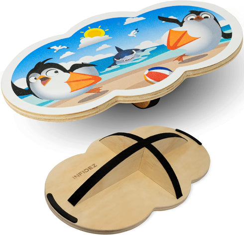 Wooden Balance Board Kids, Wobble Board For Balance, Balance Board Toddler Supporter,