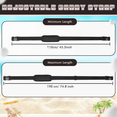 5 Pack Sanwuta Beach Chair Carrying Strap, Adjustable Shoulder Strap for Portable Chair Carrier for Camping Picnics