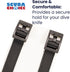 Scuba Choice Diving Rubber Knife Straps - Pair, Black, 20" Long for Secure Attachment