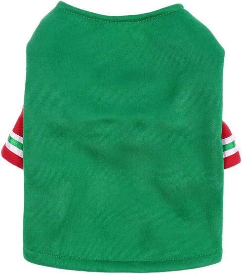 Dog Cat Christmas Elf Costume with Hat, Pet Christmas Winter Fleece Coat, Puppy Xmas Outfit Apparel