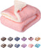 DW Plush Fleece Receiving Blanket for Pet, Dog, Cat - Baby Pink, Warm & Soft, Travel, Outdoor, Couch, Sofa (24" x 32")