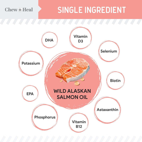 Pure Wild Alaskan Salmon Oil for Dogs, 32 oz, Pump Cap Bottle, Omega-3 and 6 for Healthy Skin and Coat