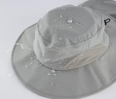Home Prefer Outdoor Men's UPF50+ Sun Hat with Neck Flap Women's UV Protection Wide Brim