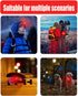 6 IPX6 LED Bike Brake Tail Light with USB-C Recharge, Digital Battery Indicator, Automatic Brake Detection, Motion
