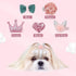 WWW Small Dog Hair Clips, 5 Pcs Cat Dog Hair Bows, Cute Bow Flower Crown Hairpin, Pink, Puppy Party Grooming Accessories