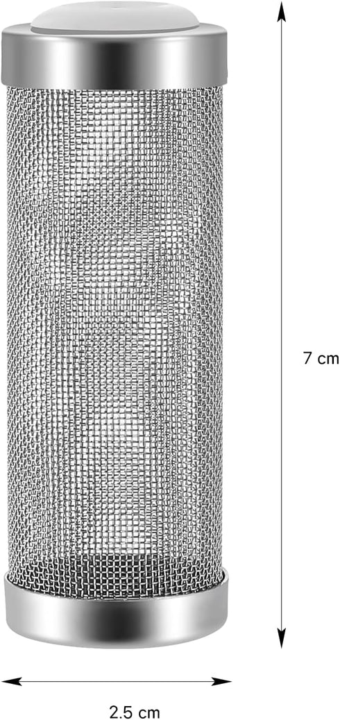 POPETPOP Aquarium Fish Tank Pre-Filter Intake Strainer, 12mm Stainless Steel Cover