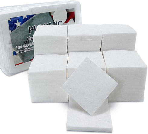 Thick Gun Cleaning Patches, Lint Free Cloth with Storage Case, Highly Absorbent 2" Gun Wipes