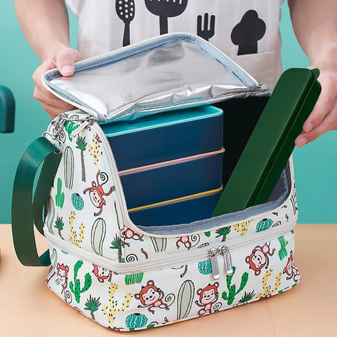 Portable Cutlery Set, Travel Utensil Set with Case, 18/8 Stainless Steel Spoon and Fork Set for Lunch Box, 3 PCs