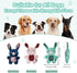 26cm/10.24in Blue Bunny Plush Squeaky Dog Toy for Chewers Puppy Teething Chew Toy Cute Soft Funny Indoor Outdoor