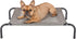 Furhaven Elevated Pet Cots, Cooling Nylon Mesh Hammock for Small Dogs & Cats, Graphite Gray