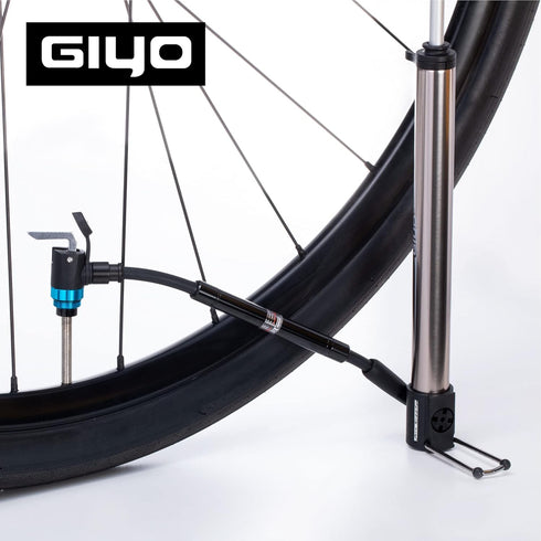 GIYO GM741 High Precision Portable Bike Pump with Gauge, 140 PSI, Universal Valve