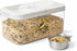Mowhut Bird Seed Storage Container, 5.4 Qt/6 L Pet Food Container with Measuring