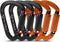 FVW Auto Locking Rock Climbing Carabiner Clips - Professional 25KN Heavy Duty Caribeaners for Rappelling, Swing, Rescue