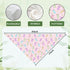YJIKRTVT Easter Dog Bandana, Pastel Bunny Rabbit Triangle Pet Scarf for Small Medium Dogs, Spring Holiday Party