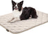 Paw Inspired Washable Padded Crate Mats for Dogs, 47” x 29” Pad, Leakproof Waterproof Bottom, Tan