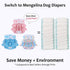 3 Pack Washable Dog Diapers Female Reusable Highly Absorbent Doggie Diaper, Flexible Doggy Diaper Female Durable