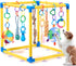 Puppy Play Gym with 8 Hanging Toys, Small Dogs Indoor Jungle Playground,