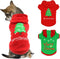 HYLYUN Puppy Christmas Outfit 2 Packs, Small Dog Santa Claus Suit Hoodies for Small Dogs and Cats