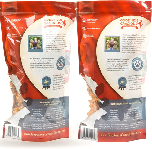 Goodness Gracious Bundle of Human Grade Lamb and Chicken Training Treats for Dogs