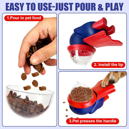 XMDRISH Pet Food Dispenser Toy Slow Feeder Puzzle Toy for Dogs & Cats, Interactive Treat Ball for Boredom, Anxiety