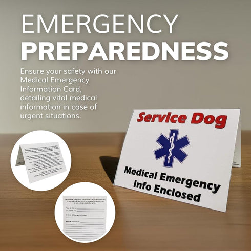 5 1 30 2024 Pack ActiveDogs Service Dog Travel Kit Standard - Service Dog Door Placards, Medical Alert Information Card