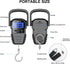 HEETA Fish Scale with Backlit LCD Display, Up to 110lb/50kg Digital Portable Hanging Fish Weight Scale with Hook & Measuring Tape for Home, Farm, Outdoor, Hunting, Fishing, 2 AAA Batteries Included by HEETA
