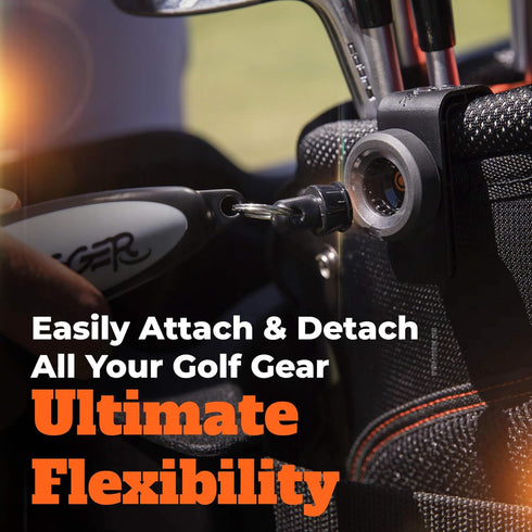 Frogger Golf Bag Latch-It Accessory Attachment System – Magnetic Clip for Golf Towels, Brushes, Rangefinders & More