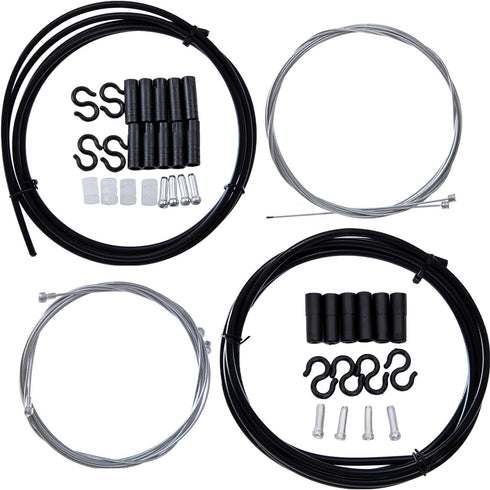 YBEKI Bike Brake Cable Housing and Shifter Cable Kit - 2 in 1 Universal Bicycle Brake and Shifter Cable Set for