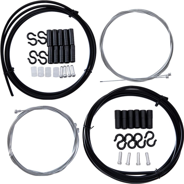 YBEKI Bike Brake Cable Housing and Shifter Cable Kit - 2 in 1 Universal Bicycle Brake and Shifter Cable Set for