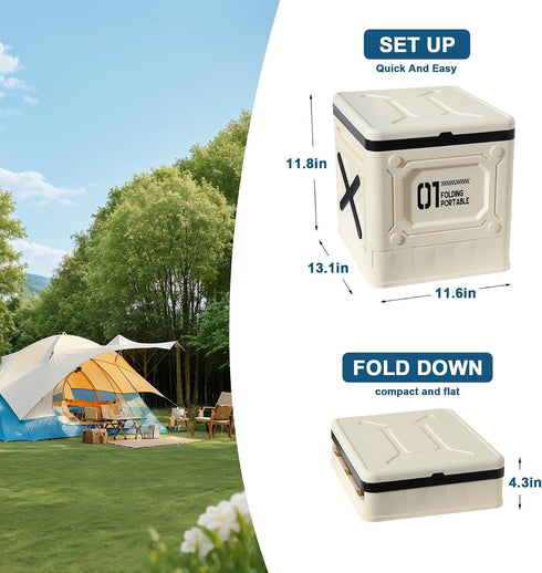 Muopay Portable Toilet for Camping, Portable Toilet for Car, Portable Folding Toilet with Lid, Porta Potty Car Toilet