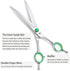 PURPLEBIRD 7 Inch Straight & Downward Curved Dog Grooming Scissors Set, Professional Pet Cutting Shears