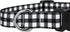 Country Brook Petz Deluxe Black & White Buffalo Plaid Dog Collar, Made in The U.S.A., Extra Small