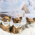 Dog Bandana Collar, 4 PCS White Triangle Adjustable Buckle Sublimation Blank DIY for Dogs and Cats, S