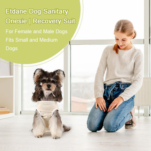 Etdane Dog Diapers, Sanitary Panties for Male and Female Dogs, Physiological Period Shirts, Surgical Recovery Suits,