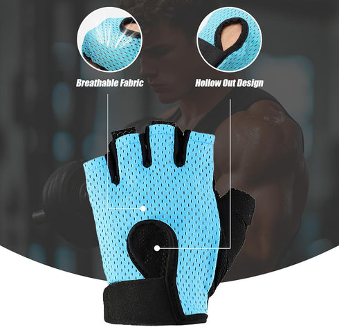 CINDALOG Breathable Weight Lifting Gloves Full Palm Protection, Workout Gloves for Gym, Cycling, Exercise, Breathable