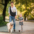 PETLOFT Adjustable Reversible Dog Cat Sling Carrier, Hands-Free Cross Body Carrier for Pets up to 11lb, Black