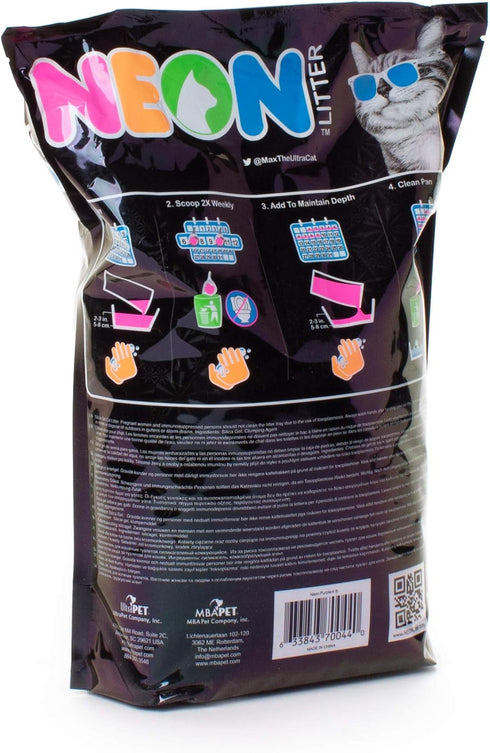 NEON Clumping Silica Gel Crystal Cat Litter - Purple