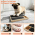 Set, Dog Nail Scratch Pad with Treat Box + Finger Dog Toothbrush & Sandpaper Solid Wood Nail Filing Board for Dogs That
