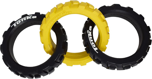 Tonka Rubber 3-Ring Tug Dog Toy, Lightweight, Durable, Water Resistant, 10.5 Inches for Medium/Large Breeds