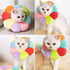 KUDES Adjustable Cat Small Dog Recovery Collar, Cute Neck Cone for Surgery, Wound Healing Protective Cone, Colorful (L,