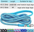 Rope Dog Leash - 2/3/4/6/10 Foot Reflective Heavy Duty Nylon Braided Training Leash for Large Medium Small Dogs (Sky