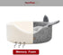 Oval Pet Beds for Cats and Small Dogs, Snuggery Bed with Attached Blanket, Washable High Resilience PP Cotton (Small,